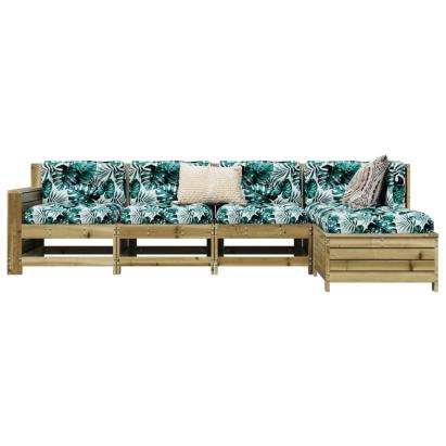 Set canapea de grădină, 5 piese, lemn de pin tratat GartenMobel Dekor