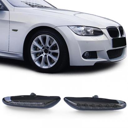 Indicatori laterali LED fumurii negri potriviți pentru BMW Seria 3 E46 01-05 E90 E91 E92 E93 Performance AutoTuning