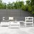 Set canapea de grădină, 7 piese, alb, lemn masiv de pin GartenMobel Dekor