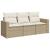 Set canapele de grădină, 3 piese, cu perne, bej, poliratan GartenMobel Dekor