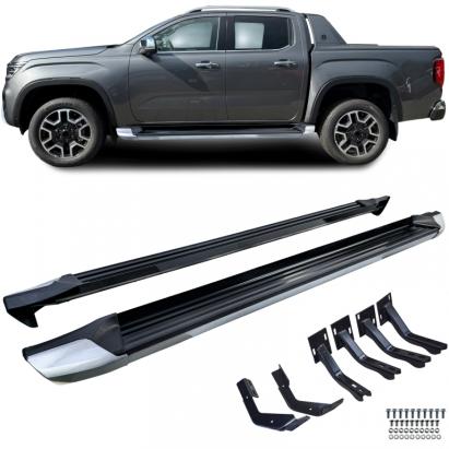 Plăci de protecție laterale din aluminiu argintii negre, potrivite pentru VW Amarok 2010-2022 Performance AutoTuning