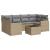 Set canapele de grădină, 7 piese, cu perne, bej, poliratan GartenMobel Dekor