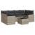 Set canapele de grădină cu perne, 7piese gri deschis poliratan GartenMobel Dekor