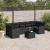 Set mobilier de grădină cu perne, 8 piese, negru, poliratan GartenMobel Dekor