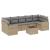 Set canapele de grădină, 8 piese, cu perne, bej, poliratan GartenMobel Dekor