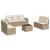 Set canapele de grădină, 8 piese, cu perne, bej, poliratan GartenMobel Dekor