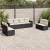 Set mobilier de grădină cu perne, 8 piese, negru, poliratan GartenMobel Dekor