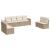 Set canapele de grădină, 8 piese, cu perne, bej, poliratan GartenMobel Dekor