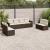 Set canapele de grădină cu perne, 8 piese, maro, poliratan GartenMobel Dekor