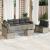 Set canapele de grădină cu perne, 9 piese gri deschis poliratan GartenMobel Dekor