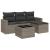 Set canapea de grădină cu perne, 5 piese, gri, poliratan GartenMobel Dekor