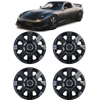 Set de 4 capace Tenzo-R II de 16 inch, lucios, pentru jante din oțel Performance AutoTuning