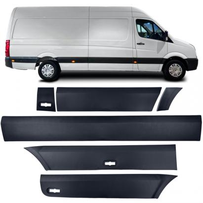 Set de benzi de protecție pentru bara de protecție dreaptă, 6 piese, potrivit pentru VW Crafter 30-50 2E 06-16 lung Performance AutoTuning