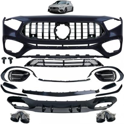 Kit caroserie difuzor spate grilă radiator potrivit pentru Mercedes W177 cu Design-Line A Performance AutoTuning