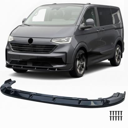 Bara spoiler frontal lucios negru potrivită pentru VW T7 Bus Transporter din 2024 Performance AutoTuning