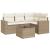 Set canapele de grădină cu perne, 5 piese, bej, poliratan GartenMobel Dekor