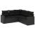 Set mobilier de grădină cu perne, 5 piese, negru, poliratan GartenMobel Dekor