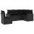 Set mobilier de grădină cu perne, 5 piese, negru, poliratan GartenMobel Dekor