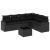 Set canapele de grădină cu perne, 7 piese, negru, poliratan GartenMobel Dekor