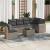 Set canapele de grădină, 7 piese, cu perne, gri, poliratan GartenMobel Dekor
