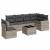 Set canapele de grădină cu perne, 7piese gri deschis poliratan GartenMobel Dekor