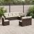 Set canapele de grădină cu perne, 8 piese, maro, poliratan GartenMobel Dekor
