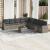 Set mobilier de grădină cu perne, 10 piese, gri, poliratan GartenMobel Dekor