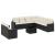 Set canapele de grădină cu perne, 10 piese, negru, poliratan GartenMobel Dekor