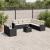 Set canapele de grădină cu perne, 10 piese, negru, poliratan GartenMobel Dekor