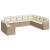 Set canapele de grădină cu perne, 10 piese, bej, poliratan GartenMobel Dekor