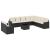 Set canapele de grădină cu perne, 11 piese, negru, poliratan GartenMobel Dekor
