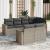 Set canapele de grădină, 7 piese, cu perne, gri, poliratan GartenMobel Dekor