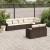 Set canapele de grădină cu perne, 8 piese, maro, poliratan GartenMobel Dekor