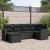 Set mobilier de grădină cu perne, 6 piese, negru, poliratan GartenMobel Dekor