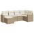 Set canapele de grădină cu perne, 6 piese, bej, poliratan GartenMobel Dekor