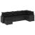 Set canapele de grădină cu perne, 7 piese, negru, poliratan GartenMobel Dekor