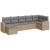 Set canapele de grădină, 7 piese, cu perne, bej, poliratan GartenMobel Dekor
