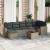 Set canapele de grădină cu perne, 8 piese, gri, poliratan GartenMobel Dekor