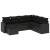 Set canapele de grădină cu perne, 7 piese, negru, poliratan GartenMobel Dekor
