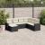 Set canapele de grădină cu perne, 7 piese, negru, poliratan GartenMobel Dekor