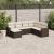 Set canapele de grădină cu perne, 7 piese, maro, poliratan GartenMobel Dekor