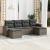 Set mobilier grădină cu perne, 6 piese, gri, poliratan GartenMobel Dekor