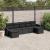 Set canapele de grădină cu perne, 7 piese, negru, poliratan GartenMobel Dekor