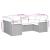 Set mobilier de grădină cu perne, 6 piese, negru, poliratan GartenMobel Dekor