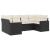 Set mobilier de grădină cu perne, 6 piese, negru, poliratan GartenMobel Dekor