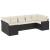 Set canapele de grădină cu perne, 7 piese, negru, poliratan GartenMobel Dekor