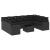 Set canapele de grădină cu perne, 10 piese, negru, poliratan GartenMobel Dekor