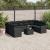 Set canapele de grădină cu perne, 10 piese, negru, poliratan GartenMobel Dekor