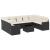 Set canapele de grădină cu perne, 10 piese, negru, poliratan GartenMobel Dekor