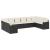 Set canapele de grădină cu perne, 10 piese, negru, poliratan GartenMobel Dekor